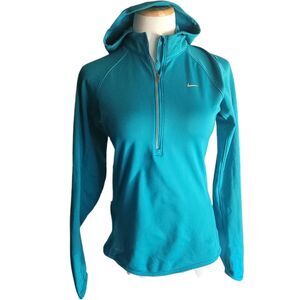 Nike Women's Element Thermal Dri-Fit Running Hoodie Teal Womens Small